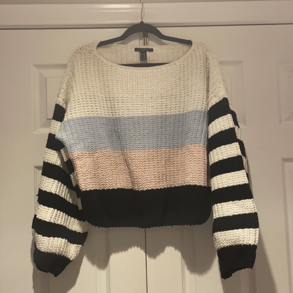 COLORBLOCK FOREVER 21 KNIT SWEATER